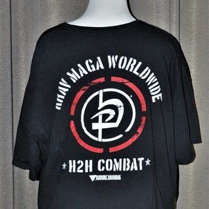 Krav Maga Worldwide H2H Combat Black Short Sleeved T-Shirt 3X